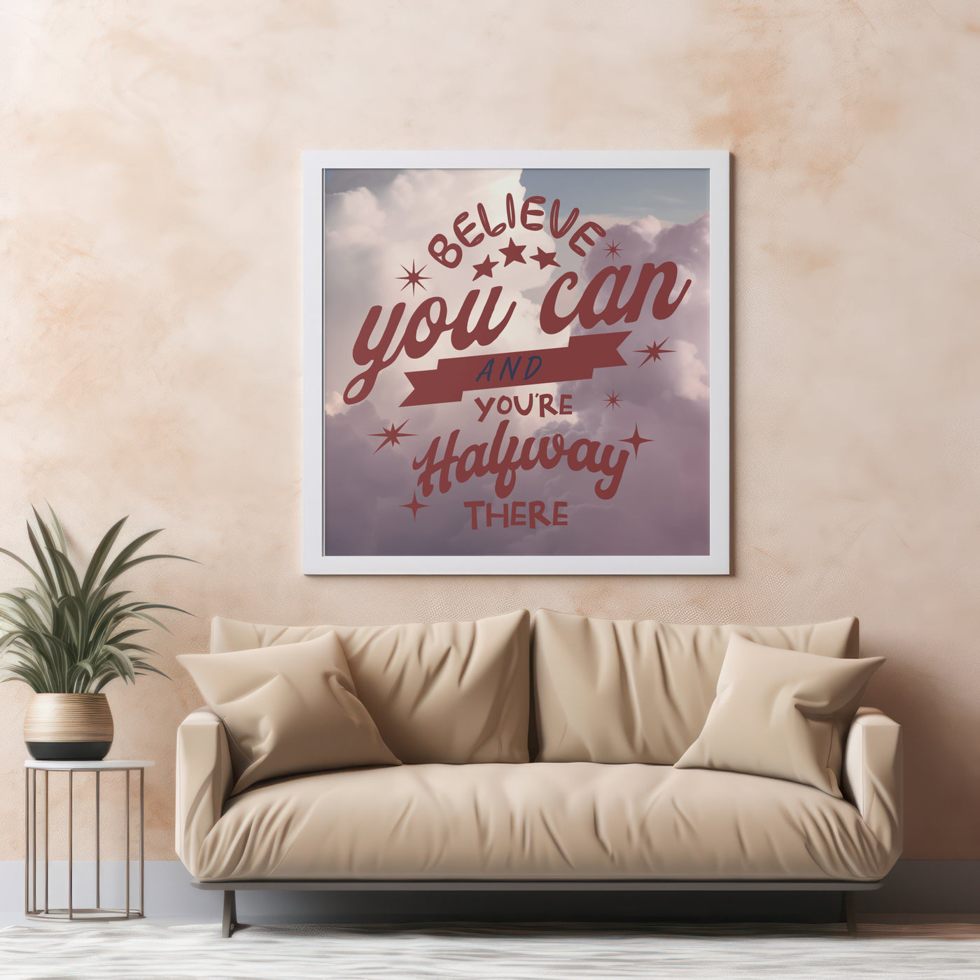 Printable Motivational Digital Wall Art - Clouds