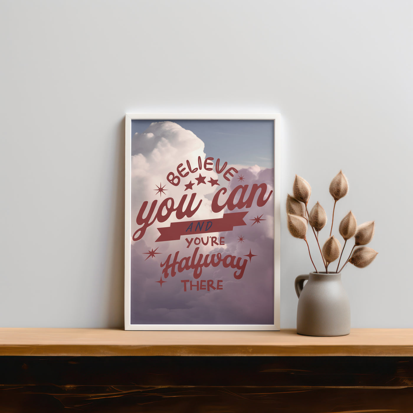Printable Motivational Digital Wall Art - Clouds