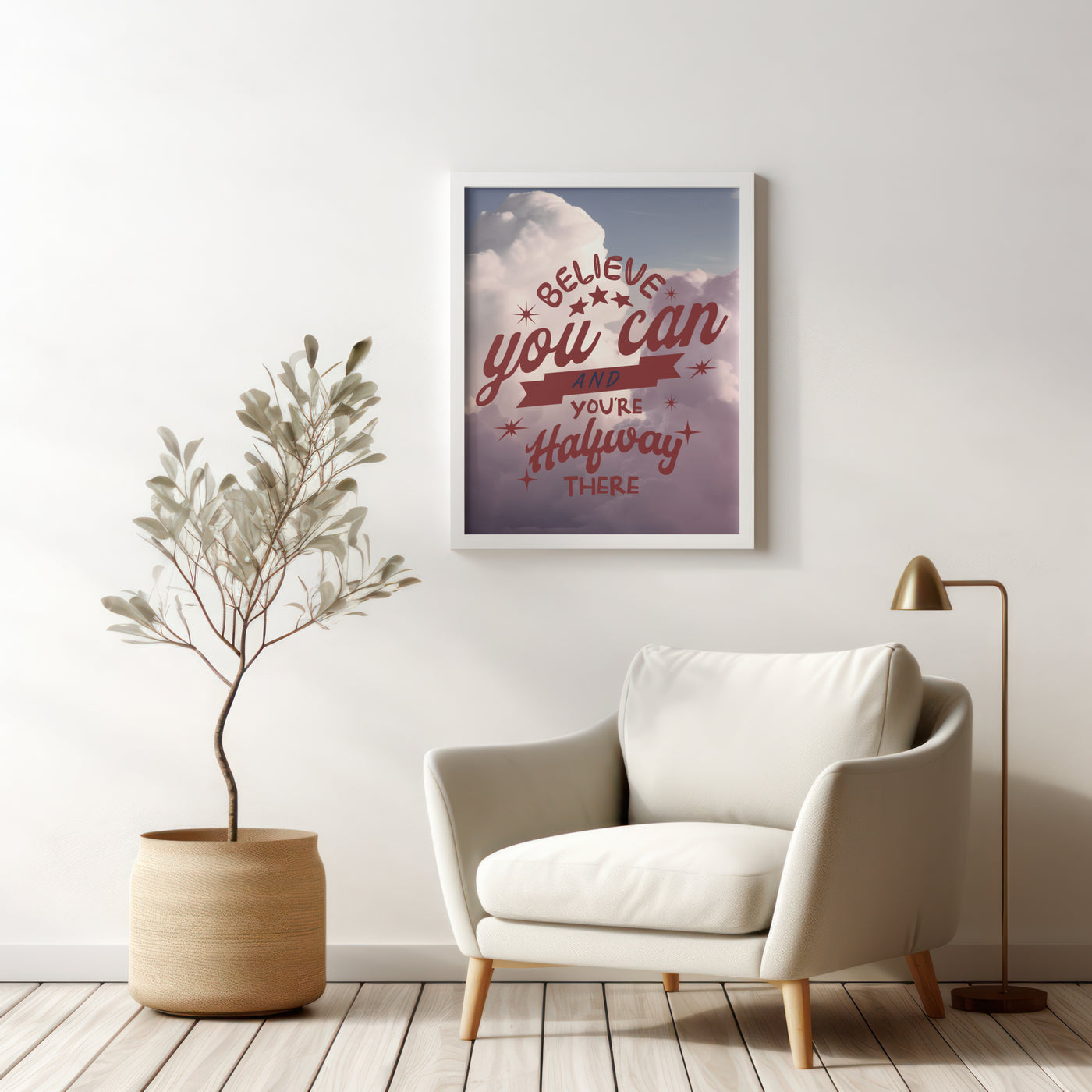Printable Motivational Digital Wall Art - Clouds