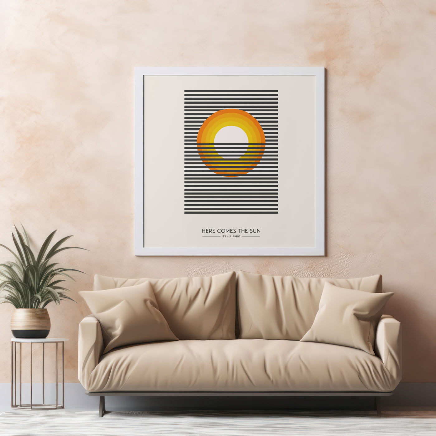 Printable Modern Digital Wall Art  - Here Comes Sun
