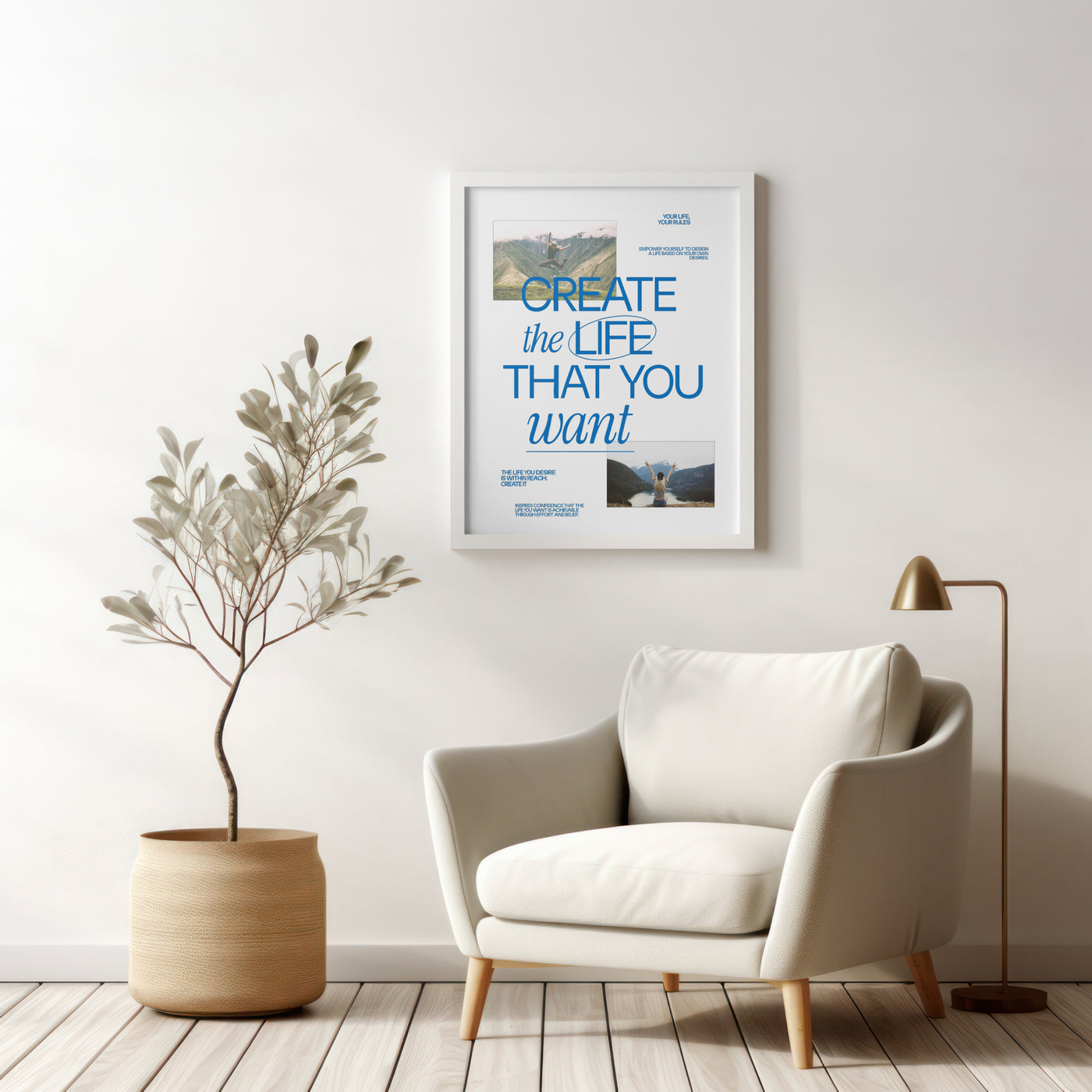 Printable Motivational Digital Wall Art - Create Life