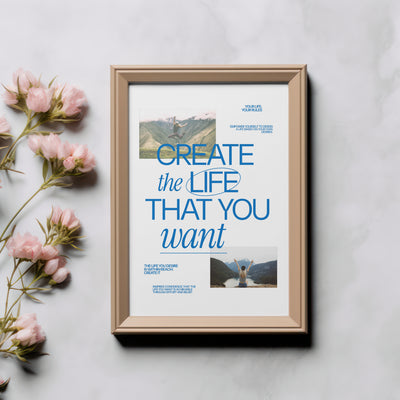 Printable Motivational Digital Wall Art - Create Life