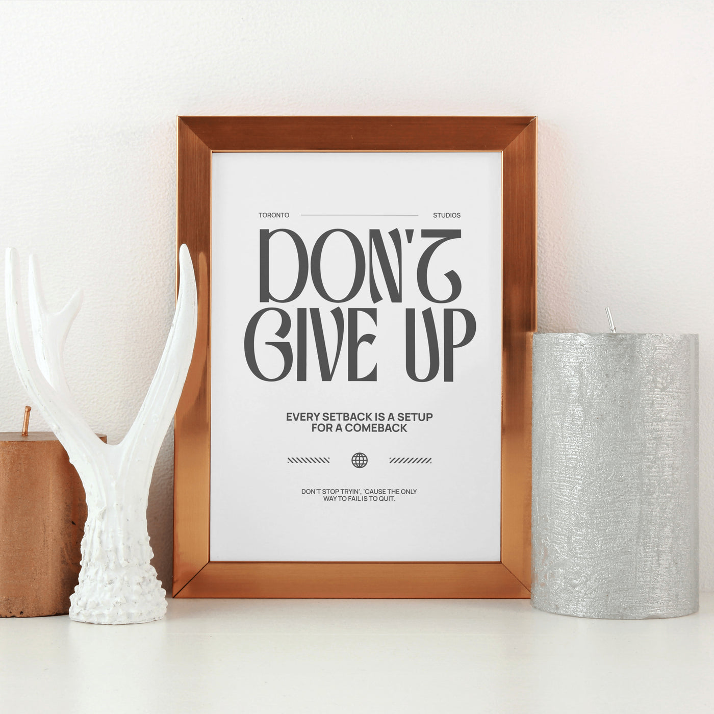 Printable Motivational Digital Wall Art - Give Up