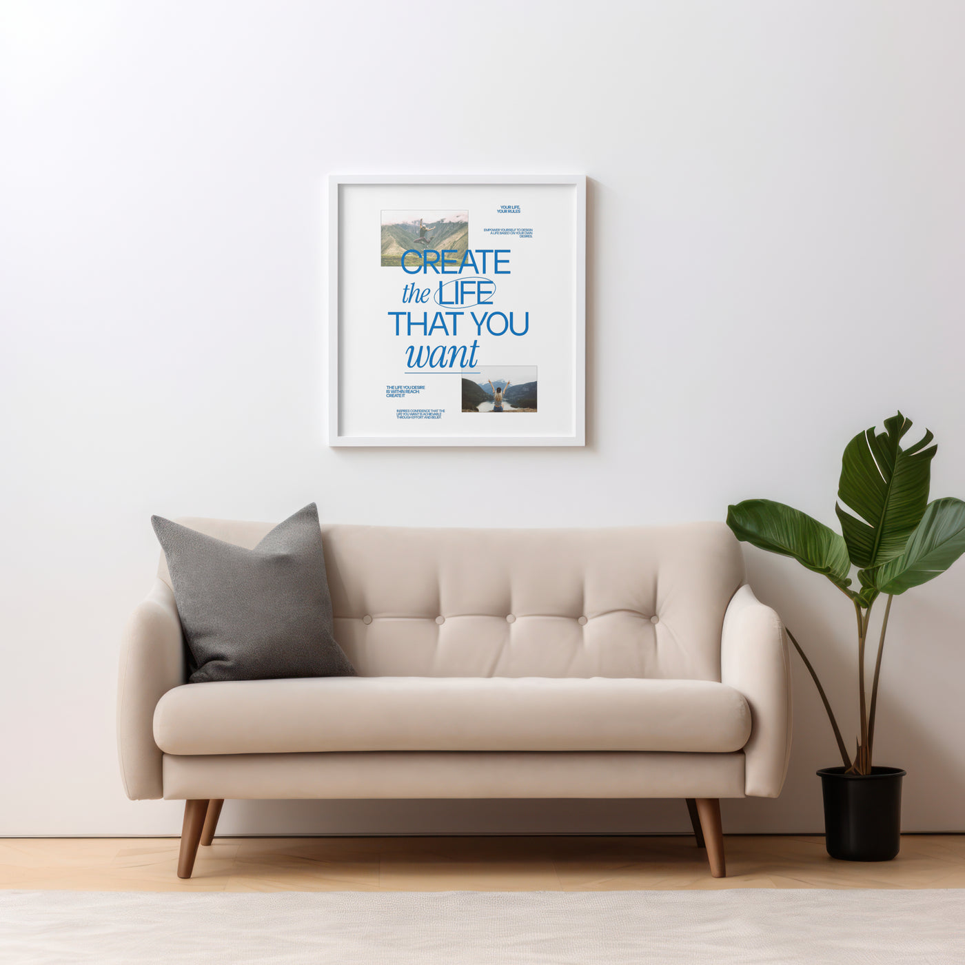 Printable Motivational Digital Wall Art - Create Life