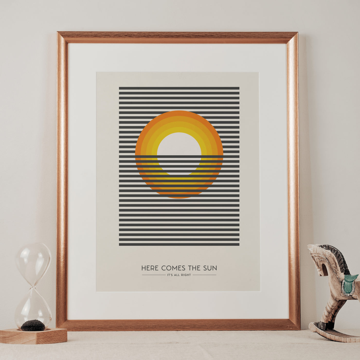Printable Modern Digital Wall Art  - Here Comes Sun