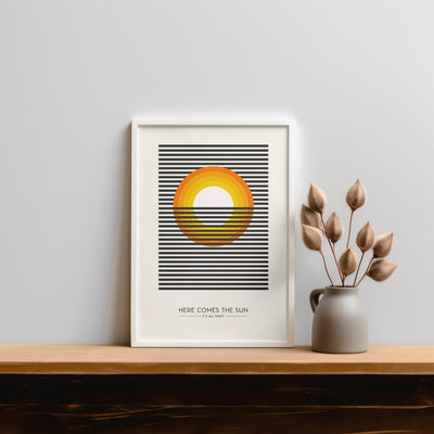 Printable Modern Digital Wall Art  - Here Comes Sun