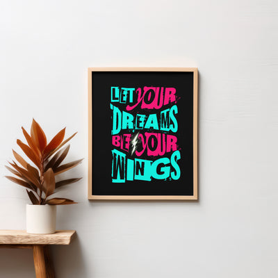 Printable Motivational Digital Wall Art - Wings
