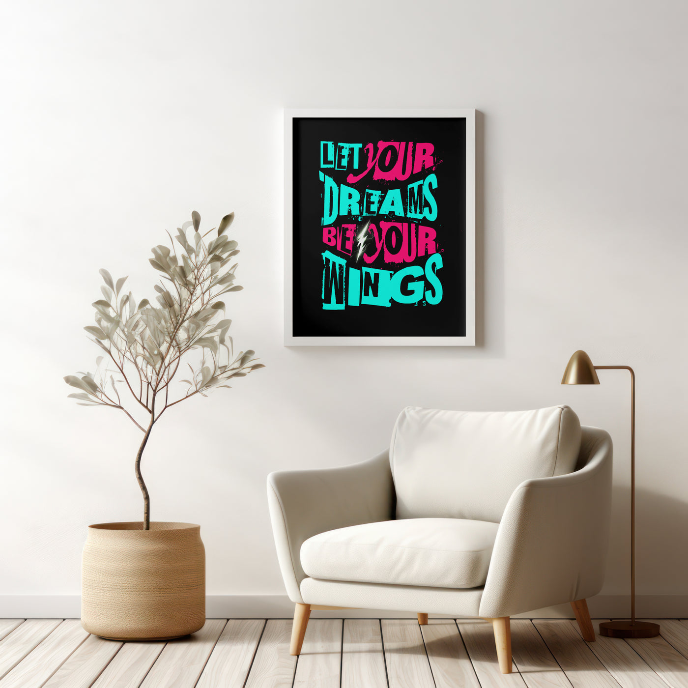 Printable Motivational Digital Wall Art - Wings