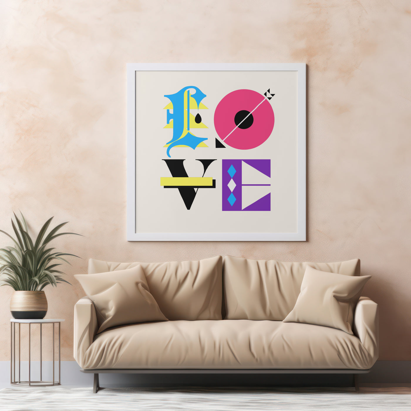 Printable Modern Digital Wall Art  - Love