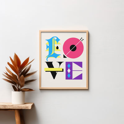 Printable Modern Digital Wall Art  - Love
