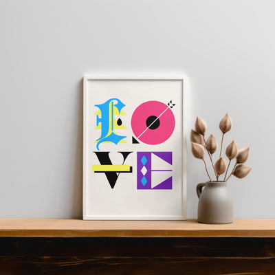 Printable Modern Digital Wall Art  - Love