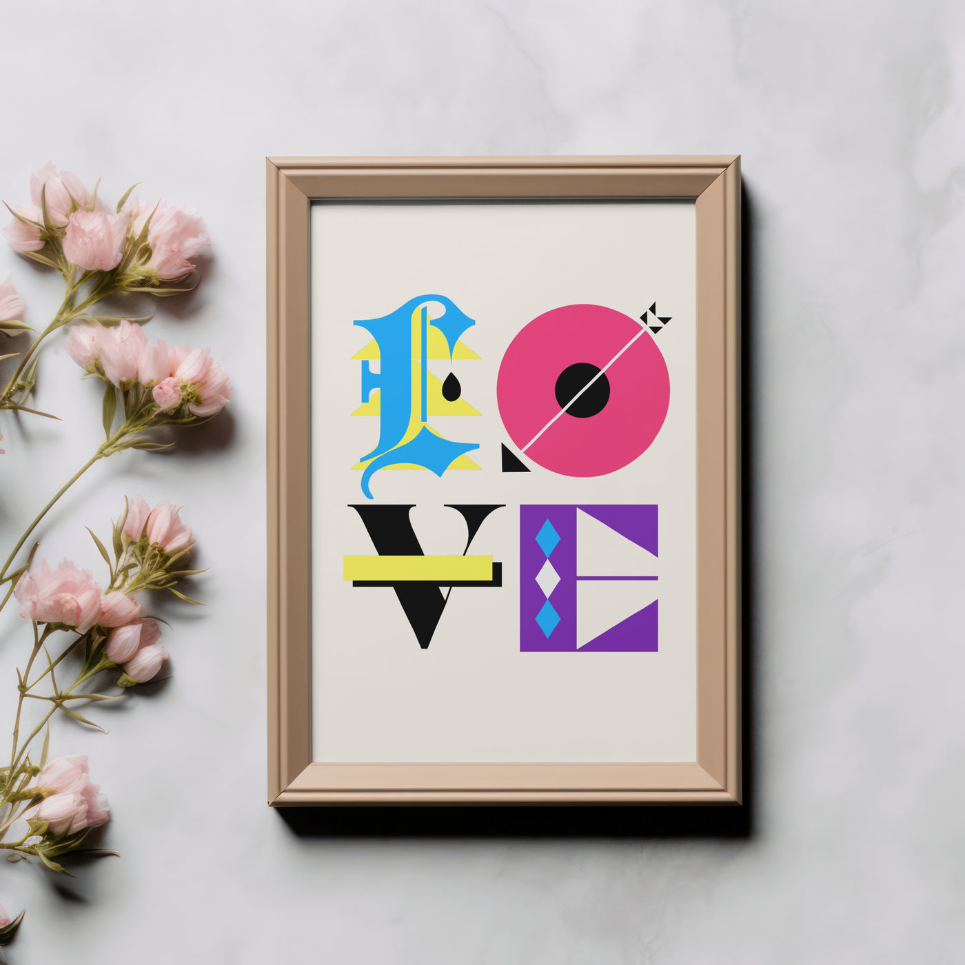 Printable Modern Digital Wall Art  - Love