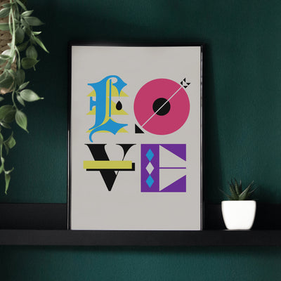 Printable Modern Digital Wall Art  - Love