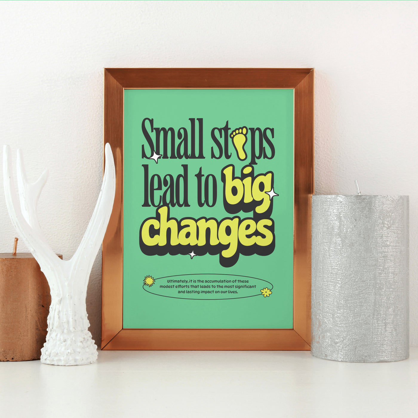 Printable Motivational Digital Wall Art - Big Changes