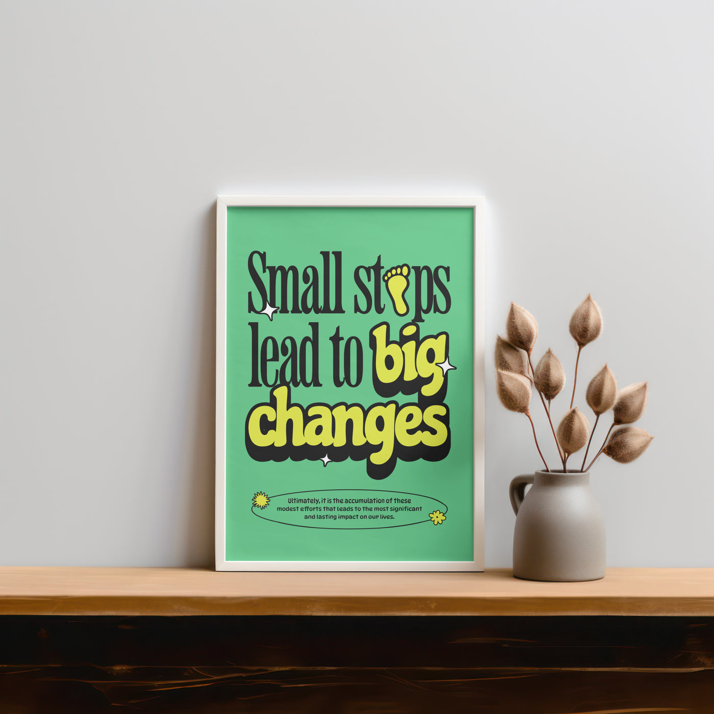 Printable Motivational Digital Wall Art - Big Changes