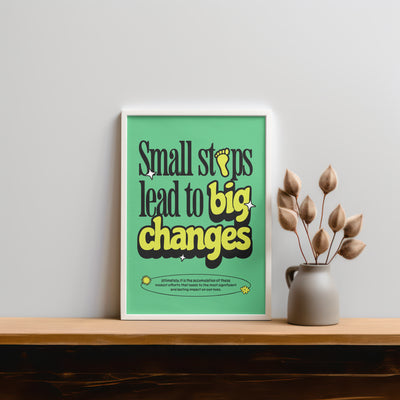 Printable Motivational Digital Wall Art - Big Changes