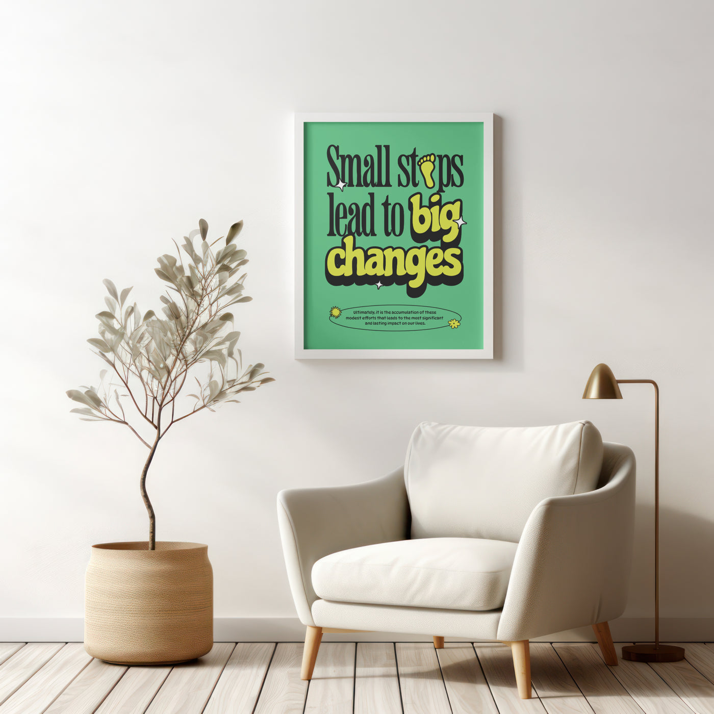 Printable Motivational Digital Wall Art - Big Changes