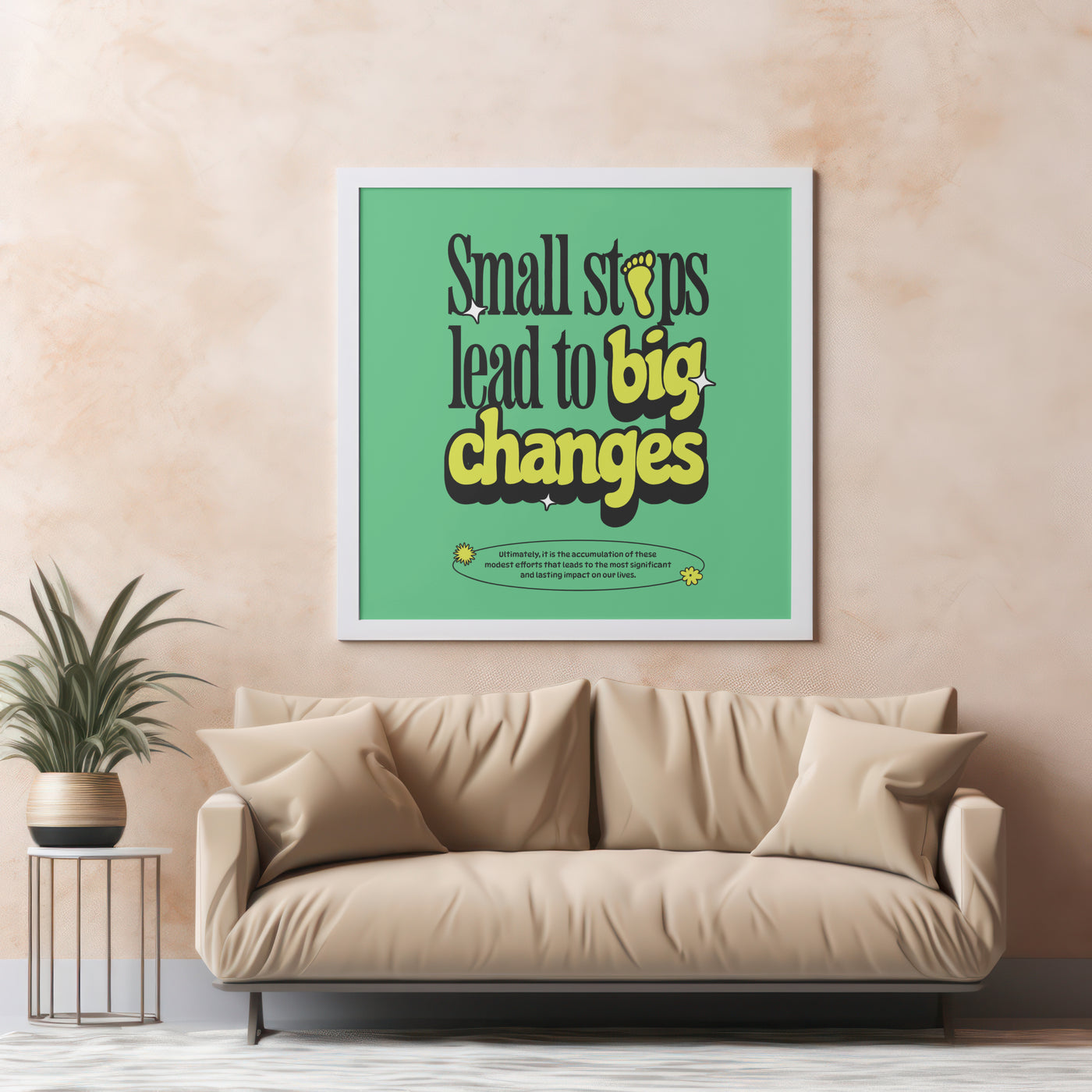 Printable Motivational Digital Wall Art - Big Changes