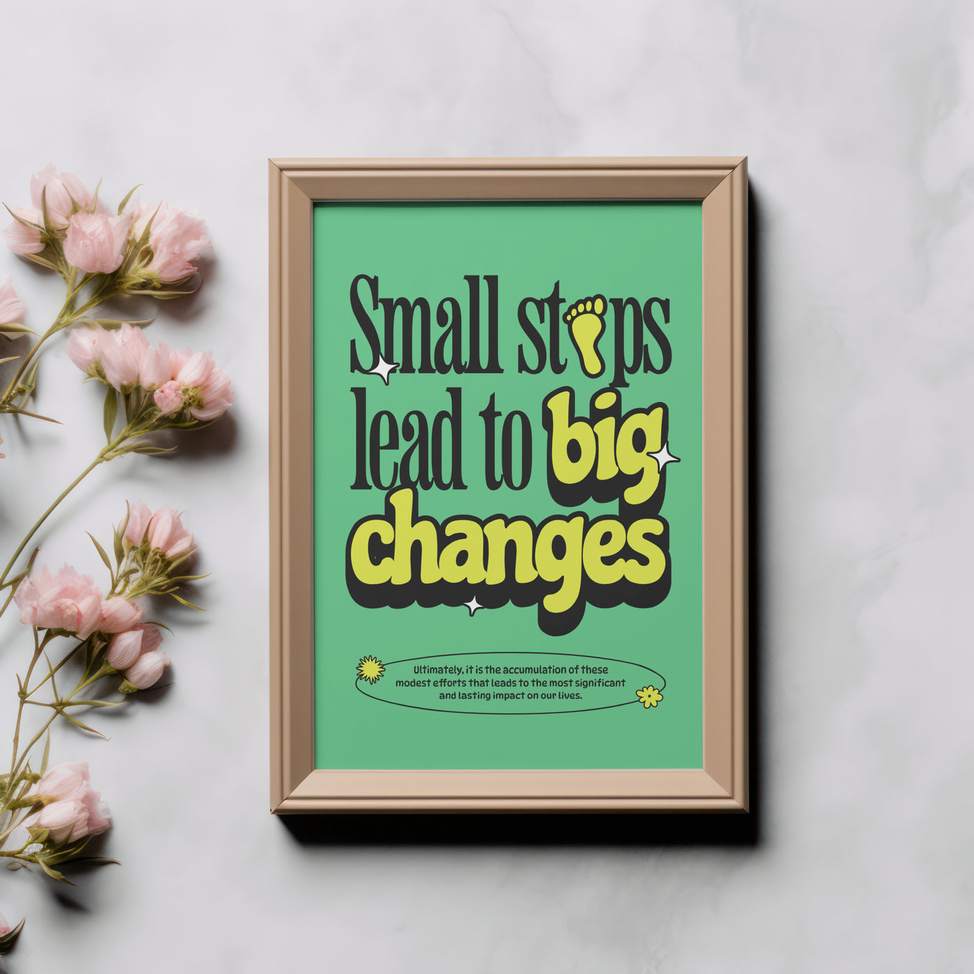 Printable Motivational Digital Wall Art - Big Changes