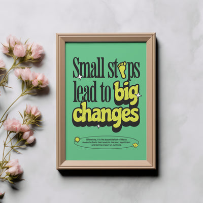 Printable Motivational Digital Wall Art - Big Changes