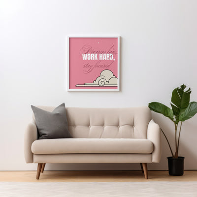 Printable Motivational Digital Wall Art - Pink Cloud