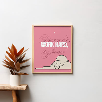 Printable Motivational Digital Wall Art - Pink Cloud