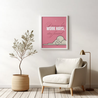 Printable Motivational Digital Wall Art - Pink Cloud
