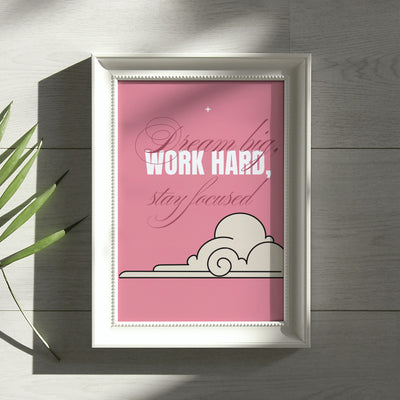Printable Motivational Digital Wall Art - Pink Cloud