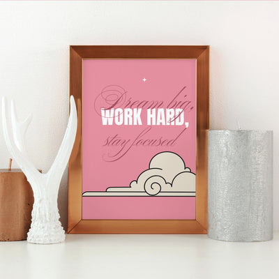 Printable Motivational Digital Wall Art - Pink Cloud