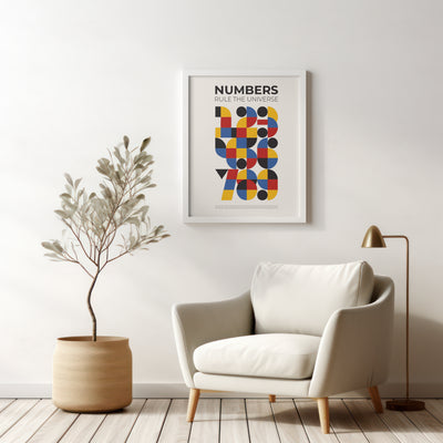 Printable Modern Digital Wall Art  - Numbers