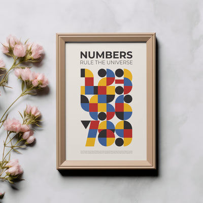 Printable Modern Digital Wall Art  - Numbers