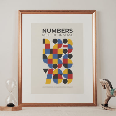 Printable Modern Digital Wall Art  - Numbers