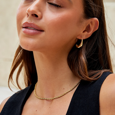 CAMILLE | DROP HOOP EARRINGS