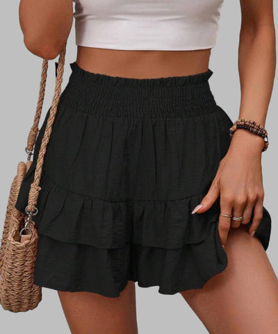 GAIL™ - Casual Ruffle Tiered Boho Shorts