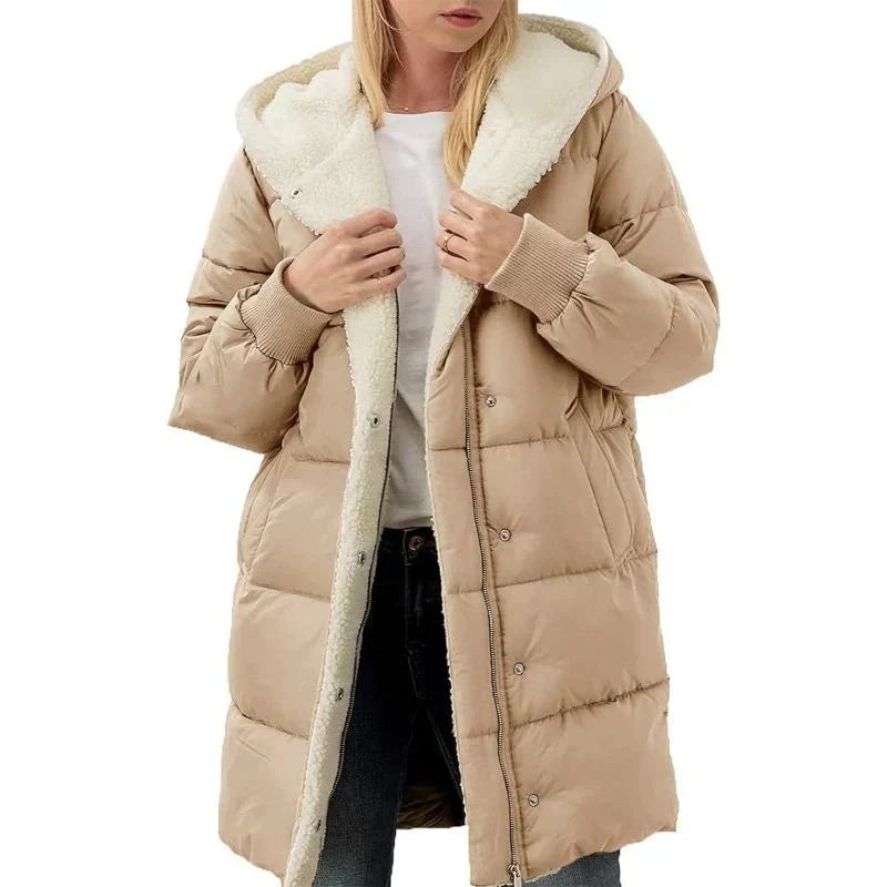 Madison | Double-sided cotton hooded coat