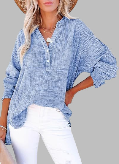 AYLA™ – Casual V-Neck Blouse