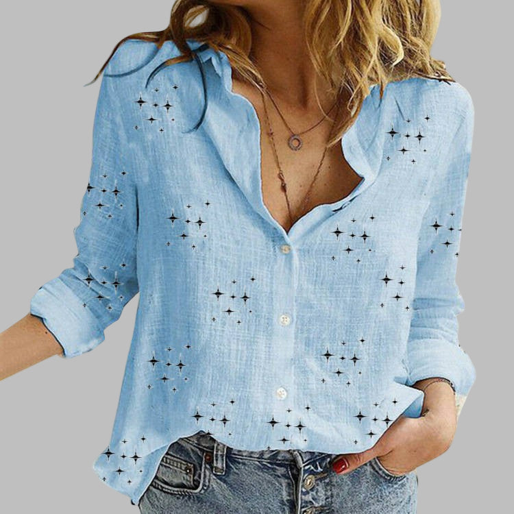 SANDRA™ – Classic Printed Blouse