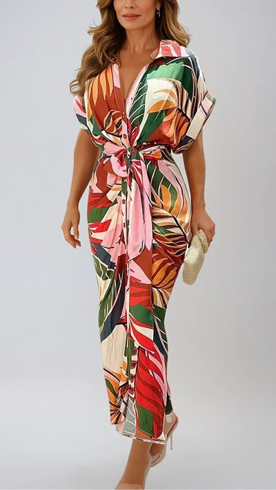 The Tropical Elegance Maxi Dress