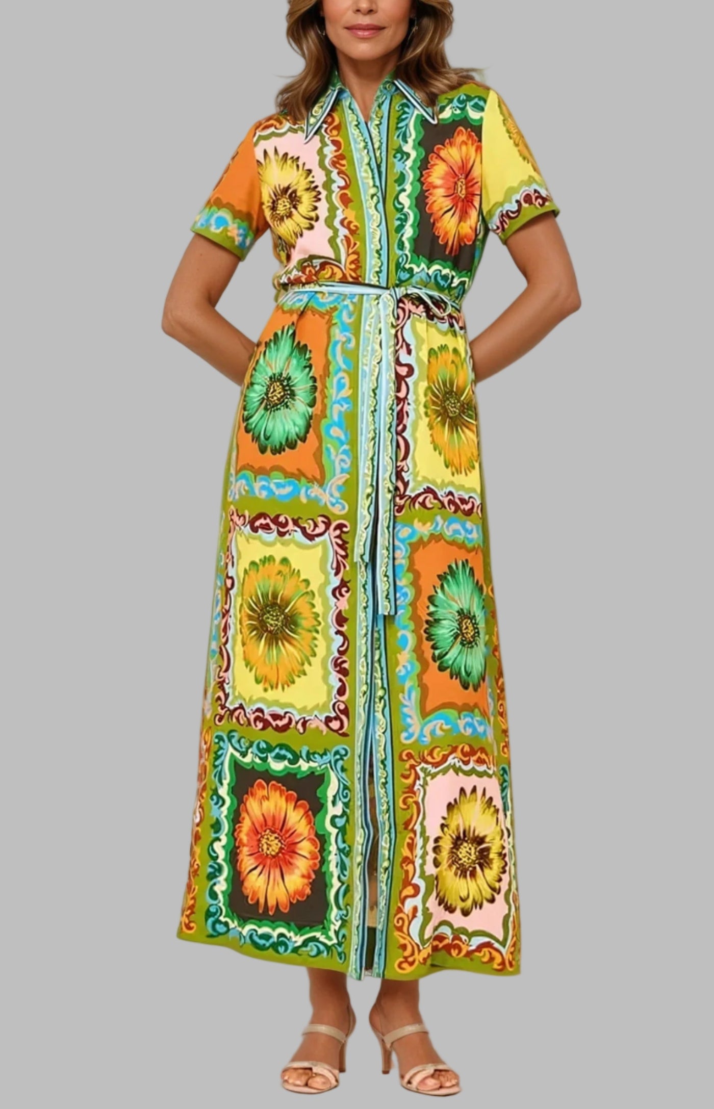 The Vintage Bloom Shirt Dress