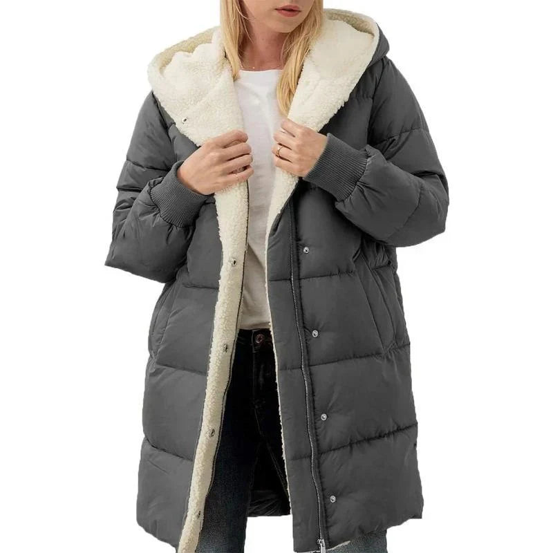 Madison | Double-sided cotton hooded coat