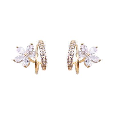 Florelle – Florale Ohrringe mit funkelndem Detail
