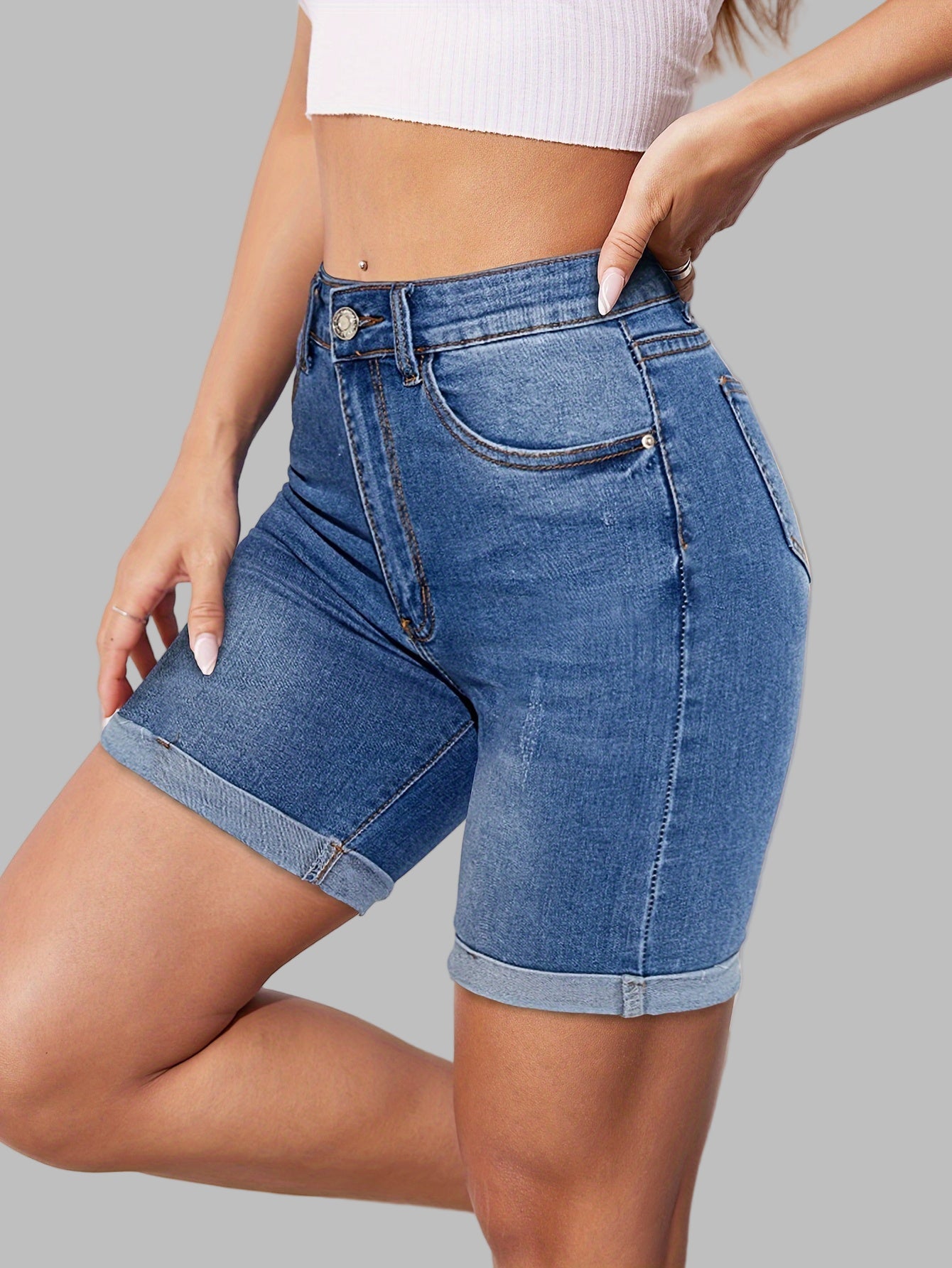 RAPHAELLE™ - Stretch-Fit Bermuda Jean Short