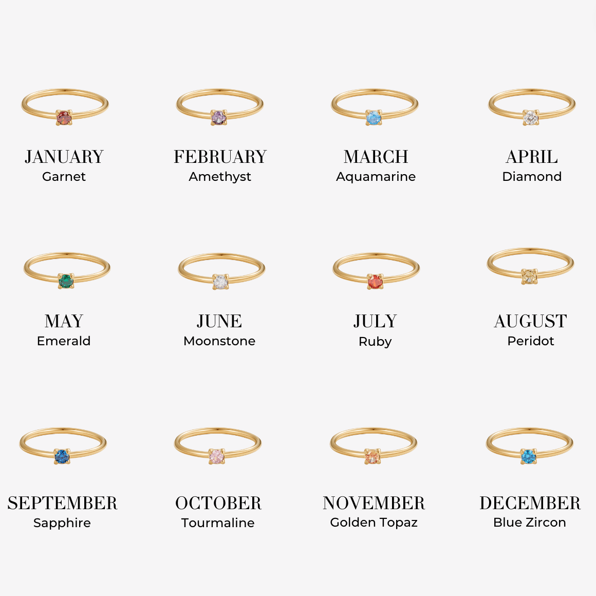 INFINITY | BIRTHSTONE RINGS