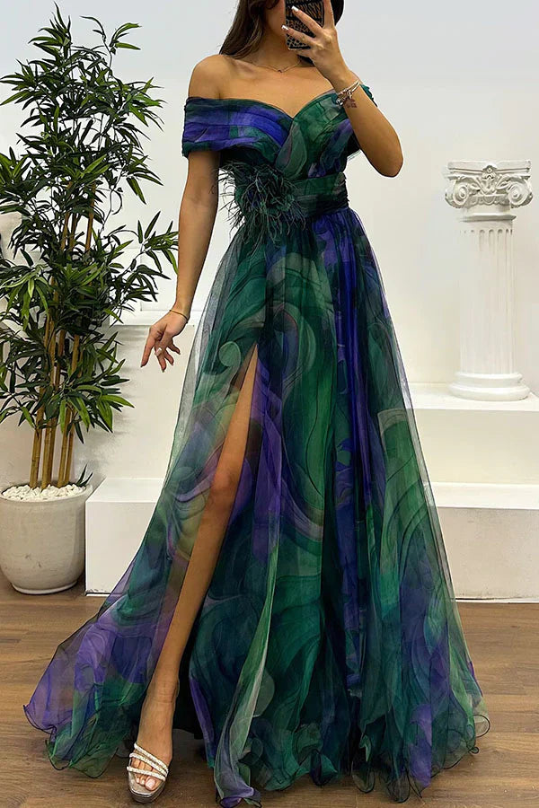 DANICA | ELEGANT OFF SHOULDER MAXI DRESS