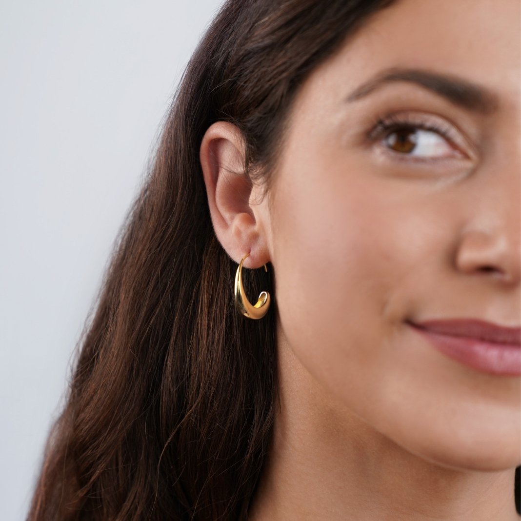 CAMILLE | DROP HOOP EARRINGS