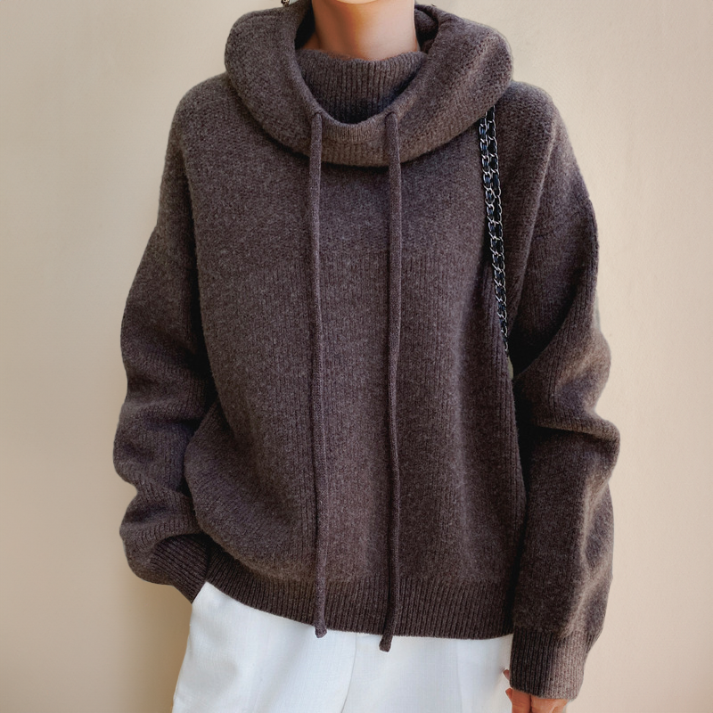 Astrid | Women's sweater with luxurious polo collar