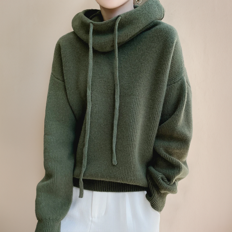 Astrid | Women's sweater with luxurious polo collar