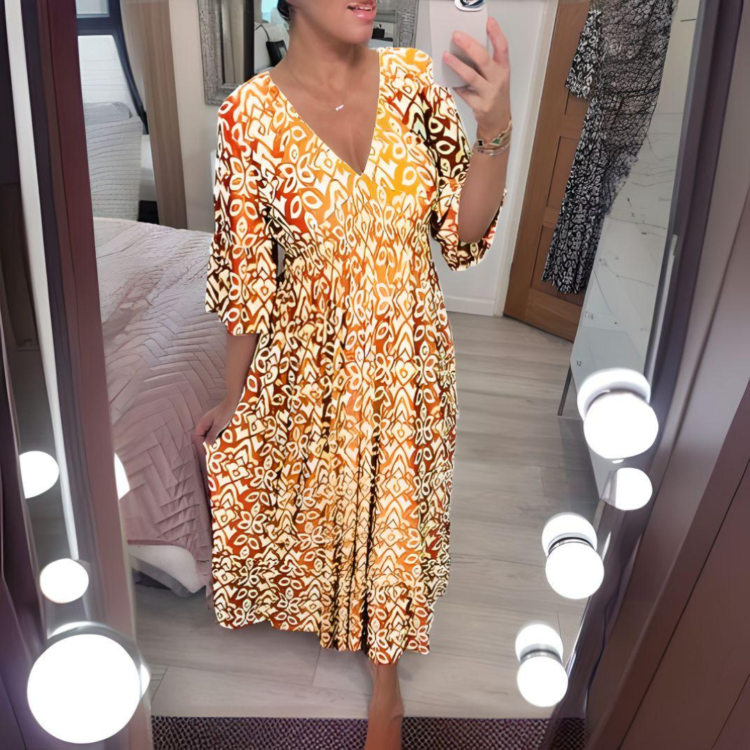CHARMAGNE | FLOWY BOHO DRESS |