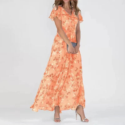 ALTHEA | SHORT-SLEEVED FLORAL DRESS