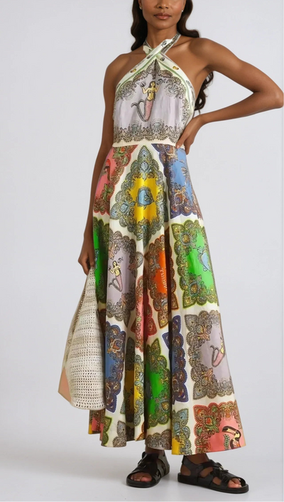 The Boho Luxe Halter Maxi Dress